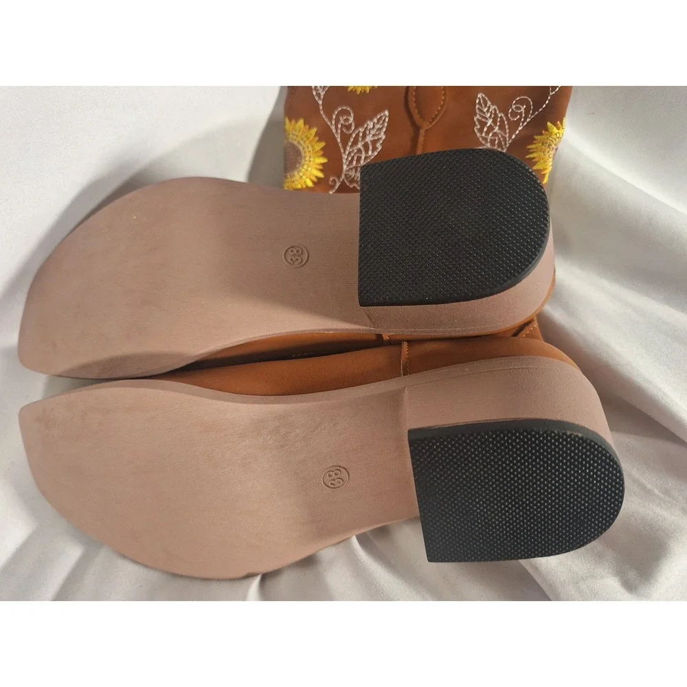 SZTee Cowboy Boots‎ For Women Winter Western Cowgirl Boots Size 38 (7) NEW